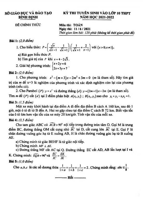de tuyen sinh vao mon toan nam 2021 2022 so gd dt binh dinh d