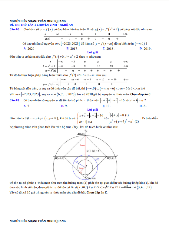 Hướng dẫn giải toán VDC trong các đề thi thử TN THPT 2023 môn Toán 5 huong dan giai toan vdc trong cac de thi thu tn thpt 2023 mon toan d