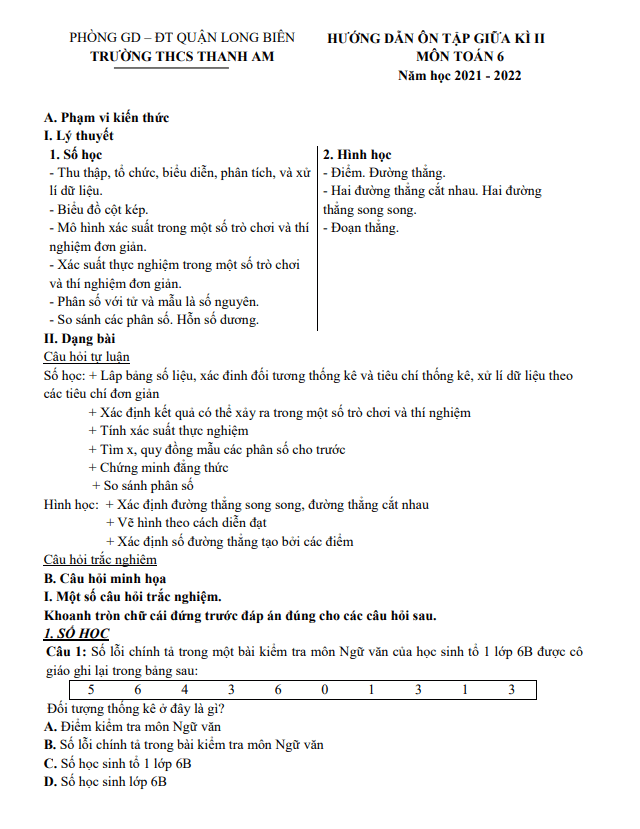 huong dan on tap giua hoc ki 2 hk2 lop 6 mon toan nam 2021 2022 truong thcs thanh am ha noi d