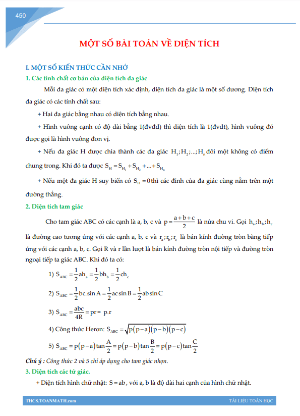 mot so bai toan ve dien tich d