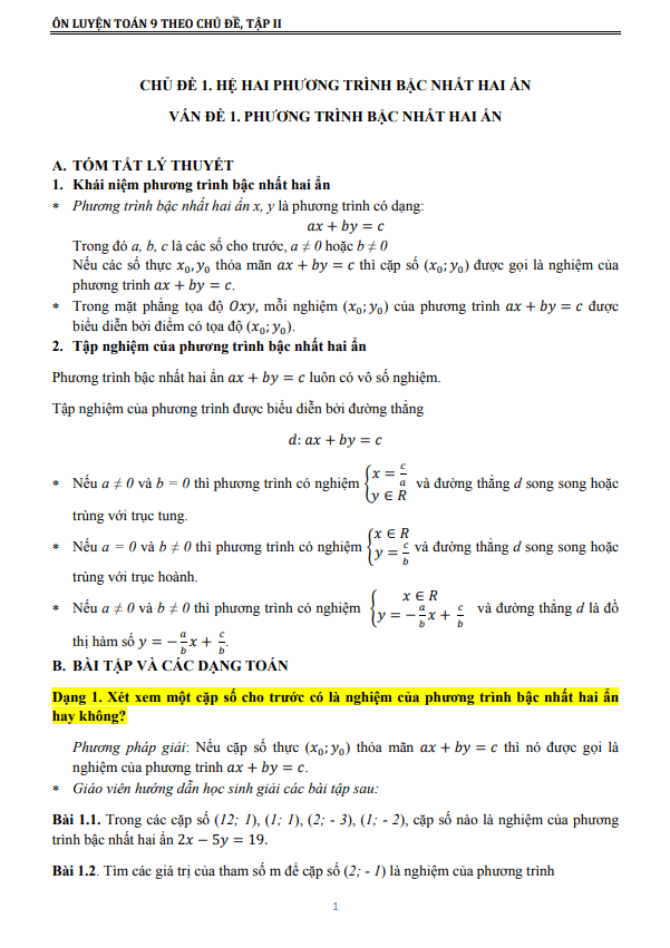 on luyen lop 9 mon toan theo chu de tap 2 d