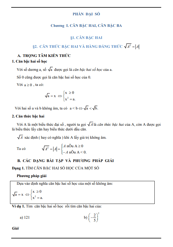 Phương pháp giải các dạng toán căn bậc hai, căn bậc ba 4 phuong phap giai cac dang toan can bac hai can bac ba d
