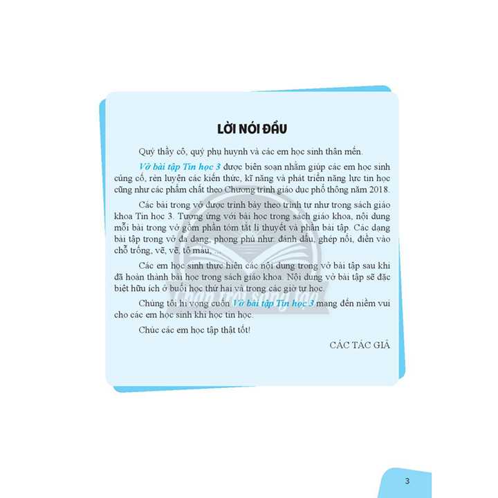 sach giao khoa sgk vo bai tap tin hoc lop 3 chan troi sang tao 613