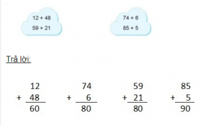 Giải bài 1 trang 64 Toán 2 tập 1 Cánh diều: Đặt tính rồi tính 12+48 1 screenshot 42 1 300x180 1