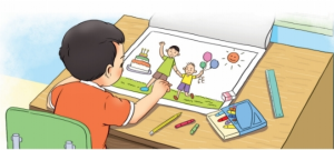 Luyện viết đoạn: Nhìn tranh, nói tên đồ vật và nêu công dụng của chúng. Viết 3-4 câu giới thiệu một đồ vật dùng để vẽ. 5 screenshot 47 9 300x135 1