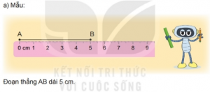 Bài 3 trang 99 Toán 2 Kết nối tri thức: Dùng thước đo độ dài đoạn thẳng (theo mẫu) 5 screenshot 87 300x132 1