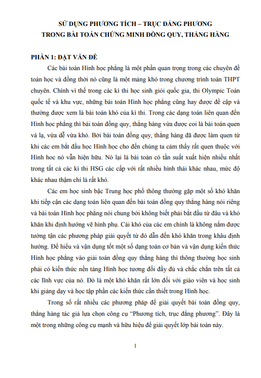 su dung phuong tich truc dang phuong trong bai toan chung minh dong quy thang hang d