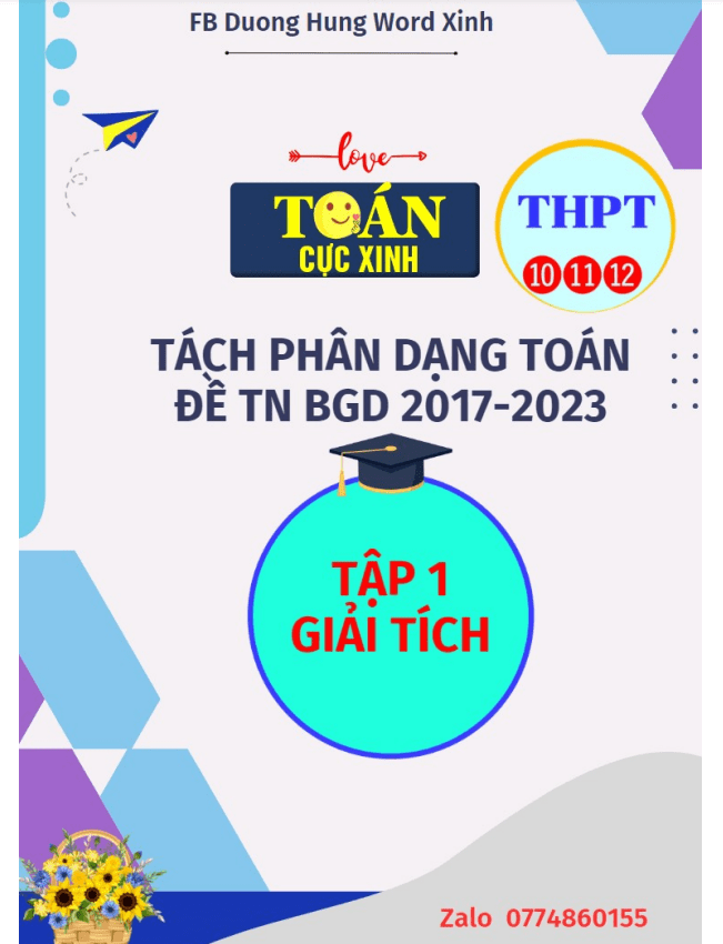 tach phan dang toan de thi tn thpt mon toan 2017 2023 phan giai tich d
