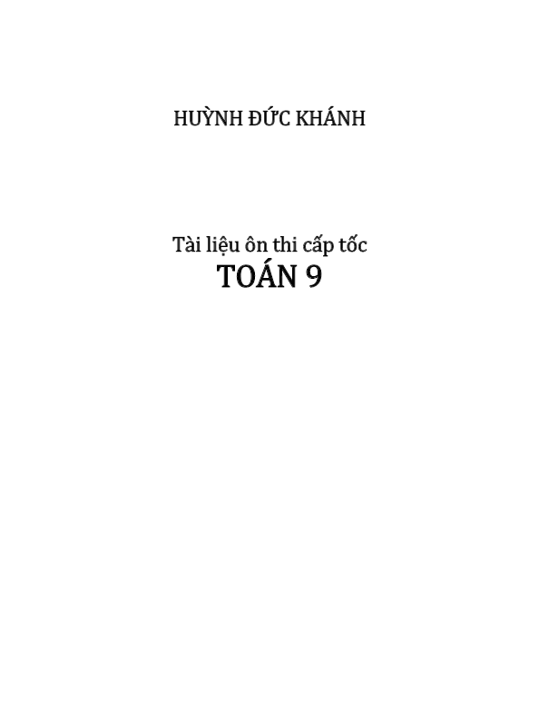 tai lieu on thi cap toc dai so 9 huynh duc khanh d