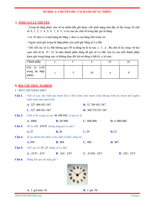tom tat ly thuyet va bai tap trac nghiem chuyen de cach ghi so tu nhien d