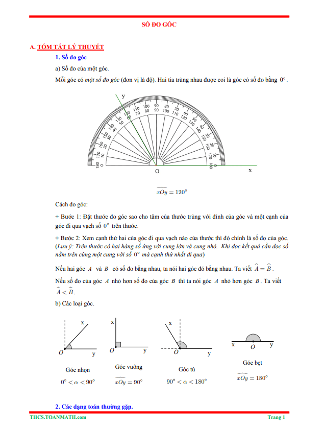 tom tat ly thuyet va bai tap trac nghiem so do goc d