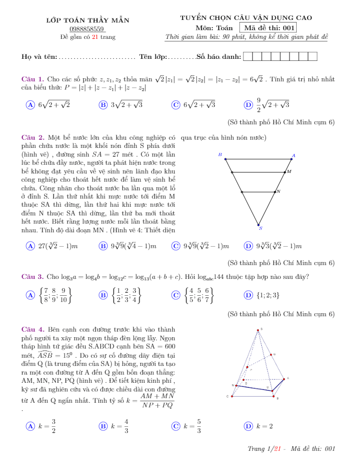 Tuyển chọn một số bài toán vận dụng cao ôn thi THPT Quốc gia Võ Quang Mẫn 3 tuyen chon mot so bai toan van dung cao on thi thpt quoc gia vo quang man d