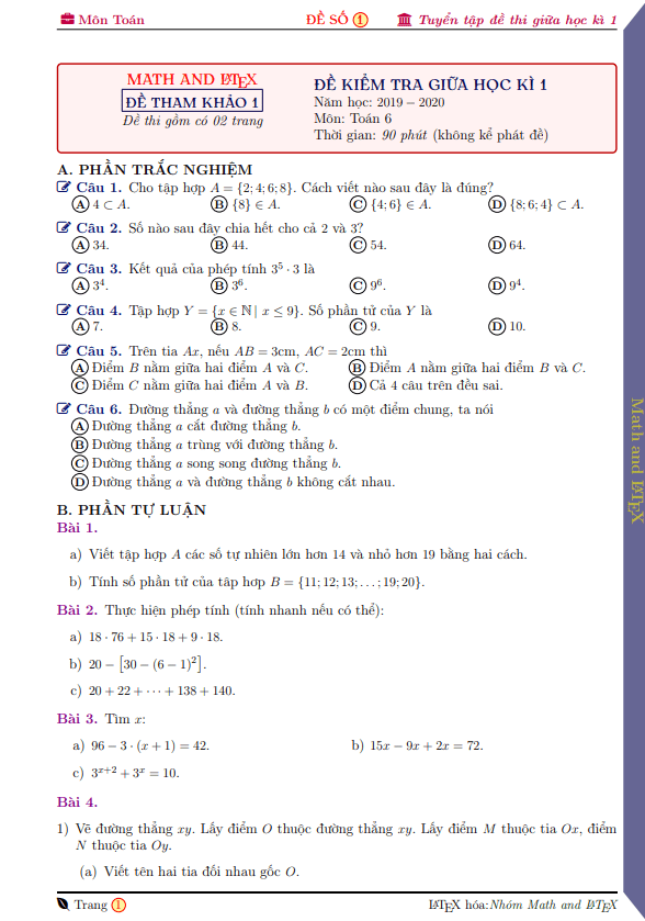 tuyen tap 27 de thi giua hoc ki 1 hk1 lop 6 mon toan d