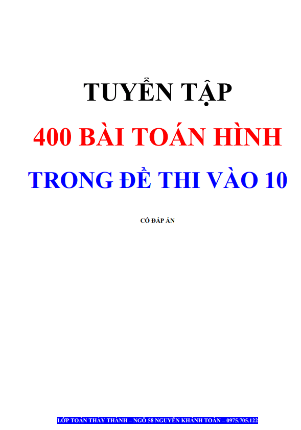 tuyen tap 400 bai toan hinh hoc trong cac de thi vao mon toan d