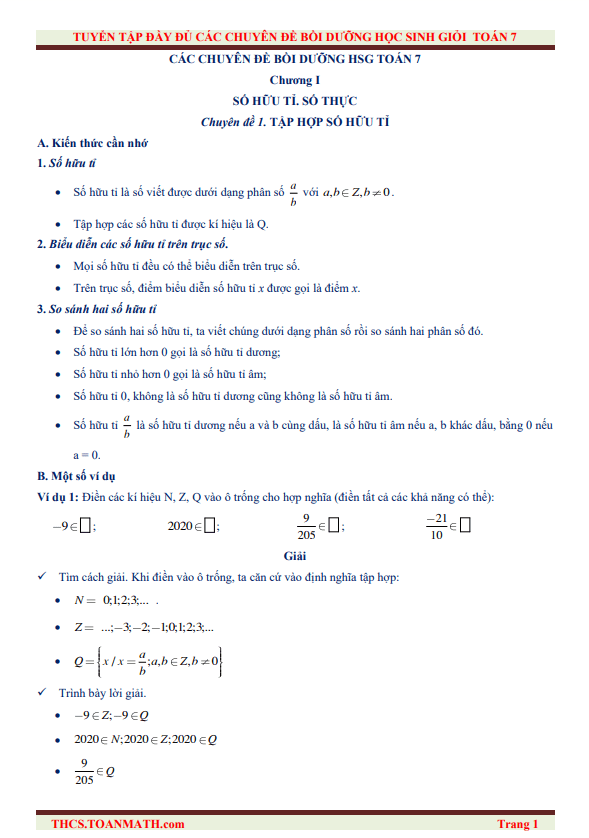 tuyen tap day du cac chuyen de boi duong hoc sinh gioi lop 7 mon toan d