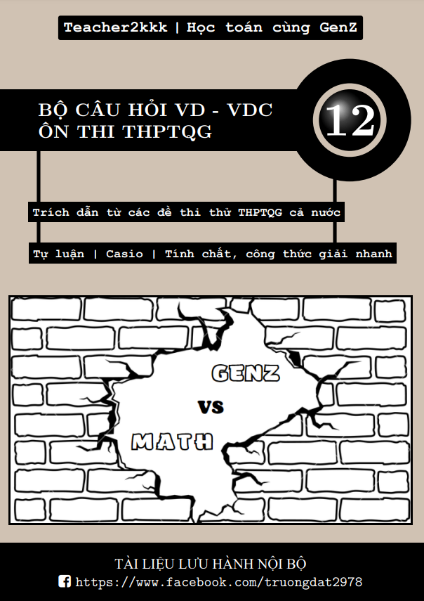 Tuyển tập VD VDC trong các đề thi thử THPT QG môn Toán Trương Công Đạt 7 tuyen tap vd vdc trong cac de thi thu thpt qg mon toan truong cong dat d