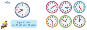 xem dong ho thuc hanh 1 trang 28 toan 3 tap 1 300x104 1