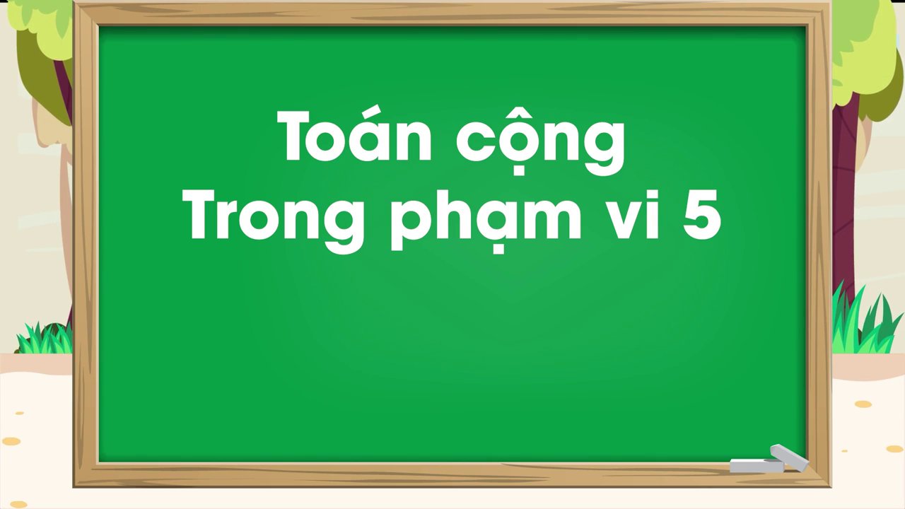 Cô giáo thân thiện chào đón các bé vào bài học toán cộng đầu tiên.
