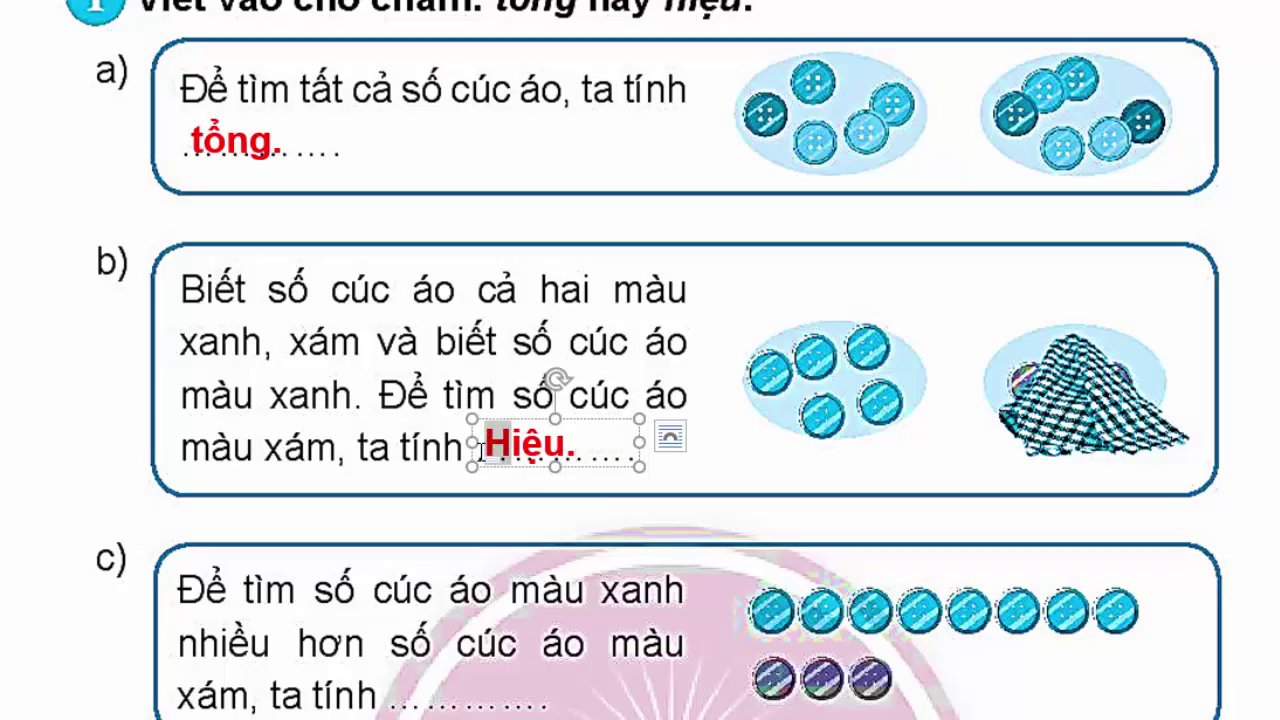 Minh họa cách so sánh hai nhóm đối tượng để tìm ra số lượng "nhiều hơn", áp dụng phép trừ.