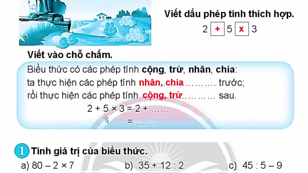 Hướng Dẫn Giải Bài Tập Tính Giá Trị Biểu Thức Lớp 3: Quy Tắc Và Ví Dụ Minh Họa Chi Tiết 2 Minh họa các bước giải bài toán 80 - 2 x 5, nhấn mạnh việc thực hiện phép nhân 2x5 trước.