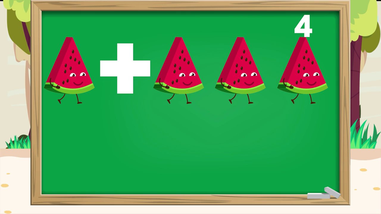 Minh họa sinh động với 2 quả bóng đỏ và 2 quả bóng xanh, tổng cộng là 4 quả.