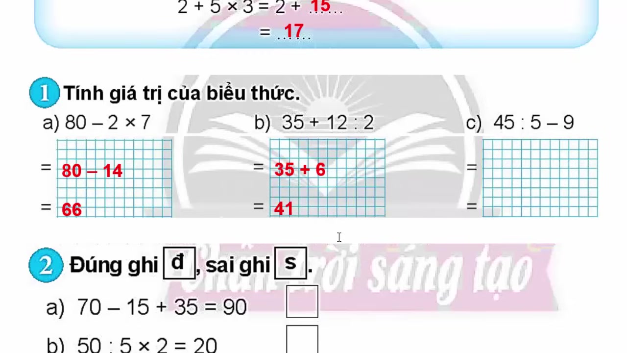 Hướng Dẫn Giải Bài Tập Tính Giá Trị Biểu Thức Lớp 3: Quy Tắc Và Ví Dụ Minh Họa Chi Tiết 3 Hướng dẫn trực quan cách thực hiện lần lượt từ trái sang phải với biểu thức chỉ có nhân và chia.