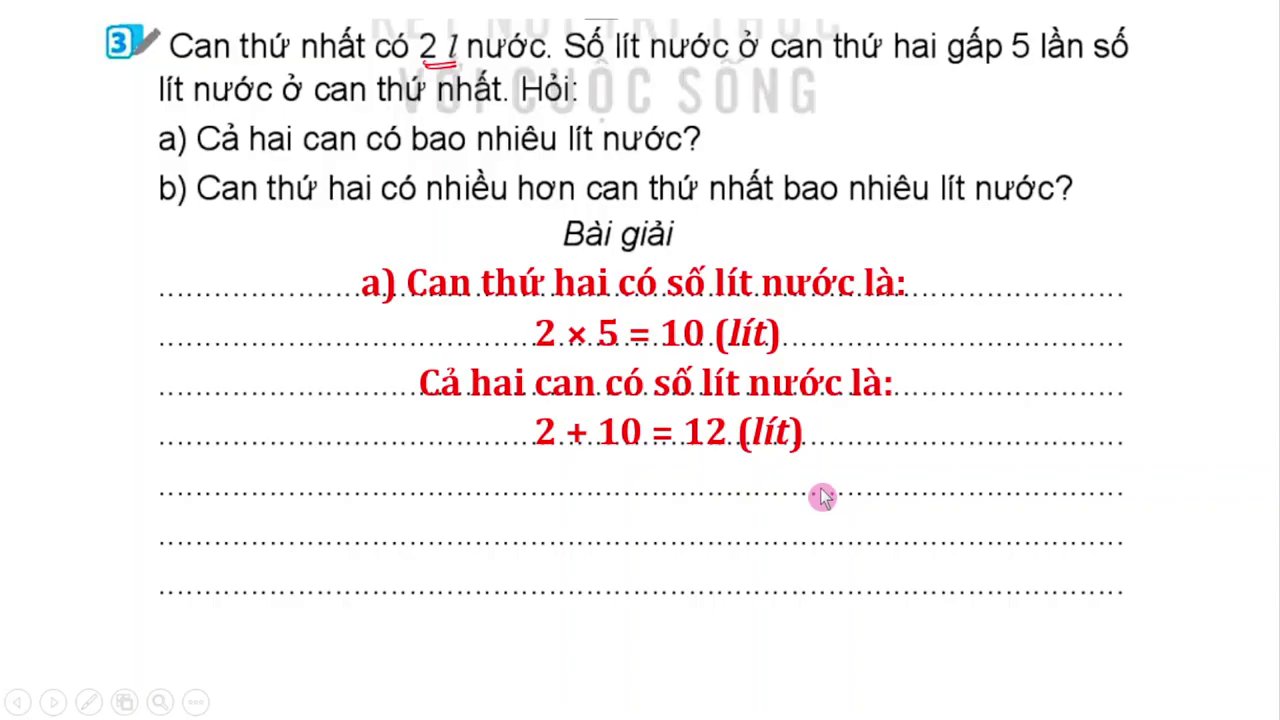 Hướng Dẫn Chi Tiết Bài 40: Phép Chia Có Dư Lớp 3 - Cùng Thanh Nấm Chinh Phục Toán Học 4 Minh họa sinh động bài toán chia 12 cái bút cho 5 bạn, giúp học sinh dễ hình dung.