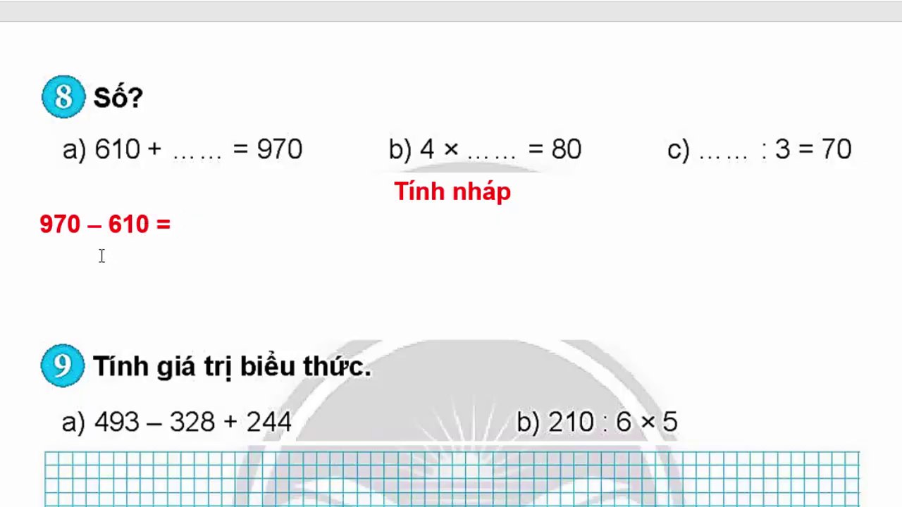 Minh họa bài toán chia 52 quyển sách vào các túi, mỗi túi 2 quyển, giúp bé hình dung phép chia 52 : 2.