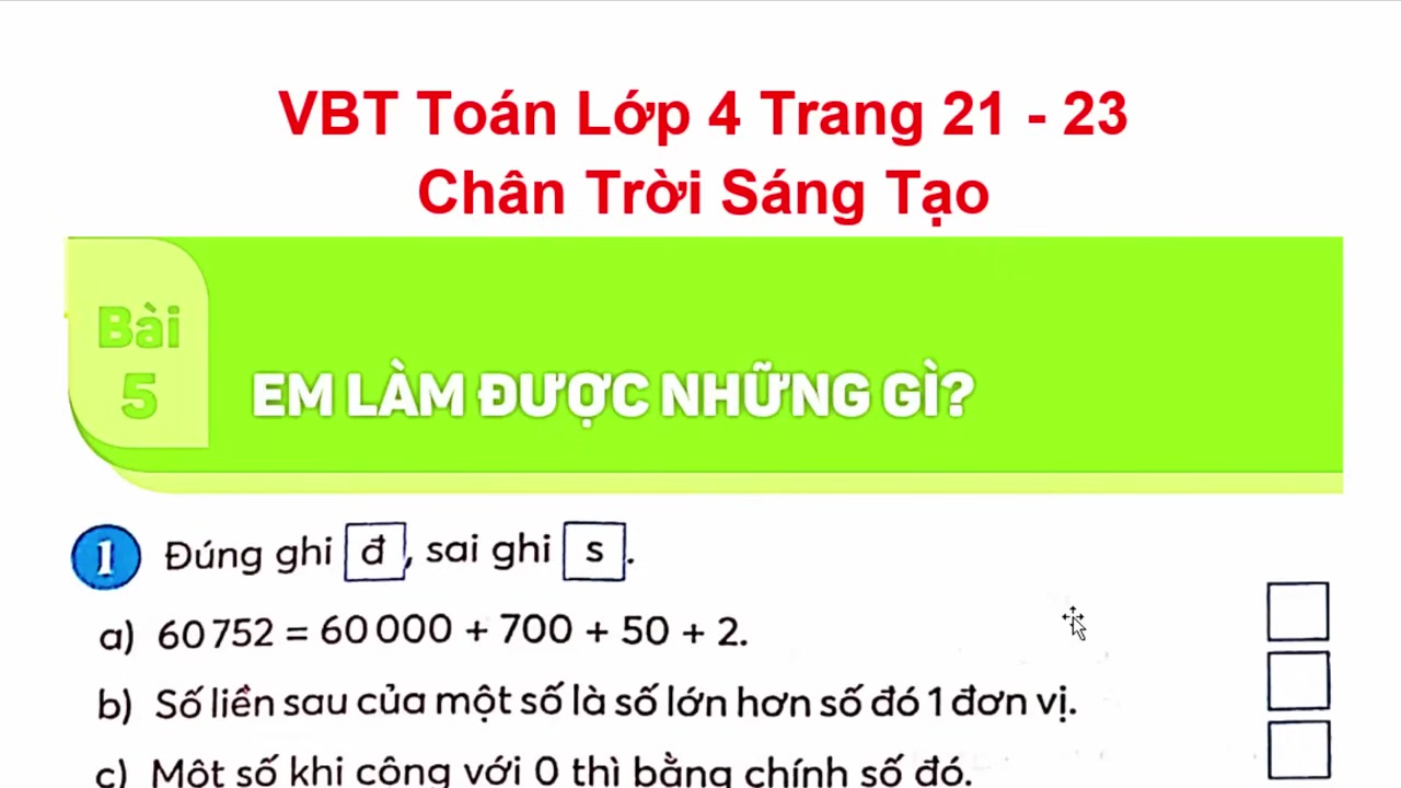 Cô Thanh Nấm bắt đầu bài giảng với bài tập số 5 trong sách giáo khoa.