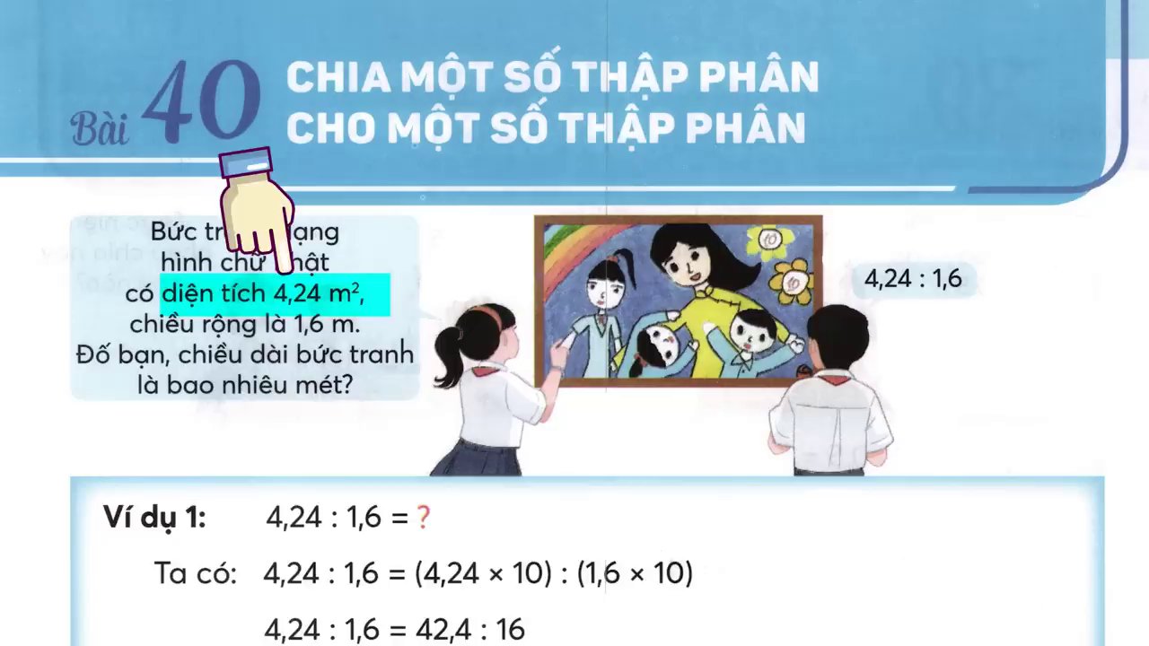 Hình ảnh minh họa một bức tranh hình chữ nhật với các kích thước được đánh dấu.