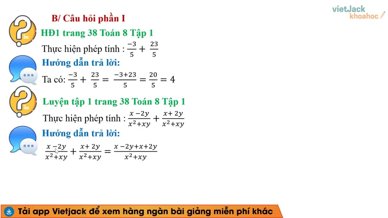 Bí Quyết Thành Thạo Phép Cộng Trừ Phân Thức Đại Số: Từ Lý Thuyết Đến Bài Tập Minh Họa Chi Tiết 3 Hình ảnh minh họa quá trình quy đồng mẫu thức hai phân thức khác mẫu.