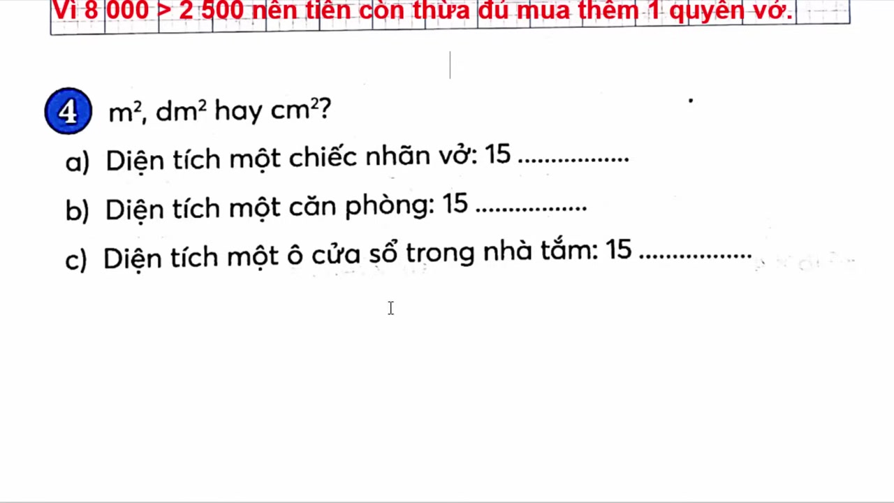 Minh họa cách tính diện tích viên gạch hình chữ nhật với các kích thước chiều dài và chiều rộng được ghi rõ.
