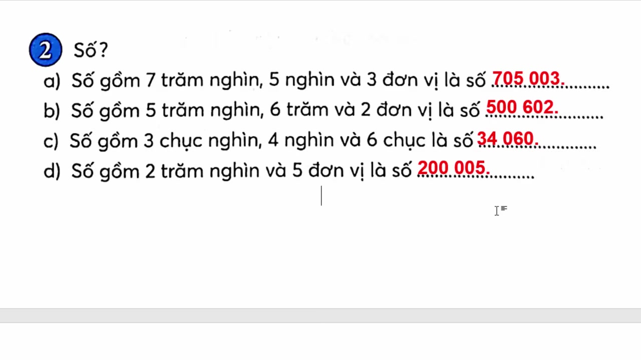 Hướng dẫn bé nhận biết các số tròn chục, tròn trăm trong một dãy số.