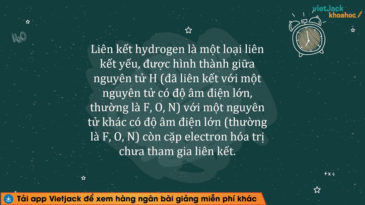 Liên Kết Hydro và Tương Tác Van Der Waals: Hai Lực "Vô Hình" Định Hình Thế Giới Phân Tử 2 Cấu trúc tinh thể của nước đá, với mỗi phân tử nước liên kết hydro với 4 phân tử lân cận tạo thành mạng lưới rỗng.