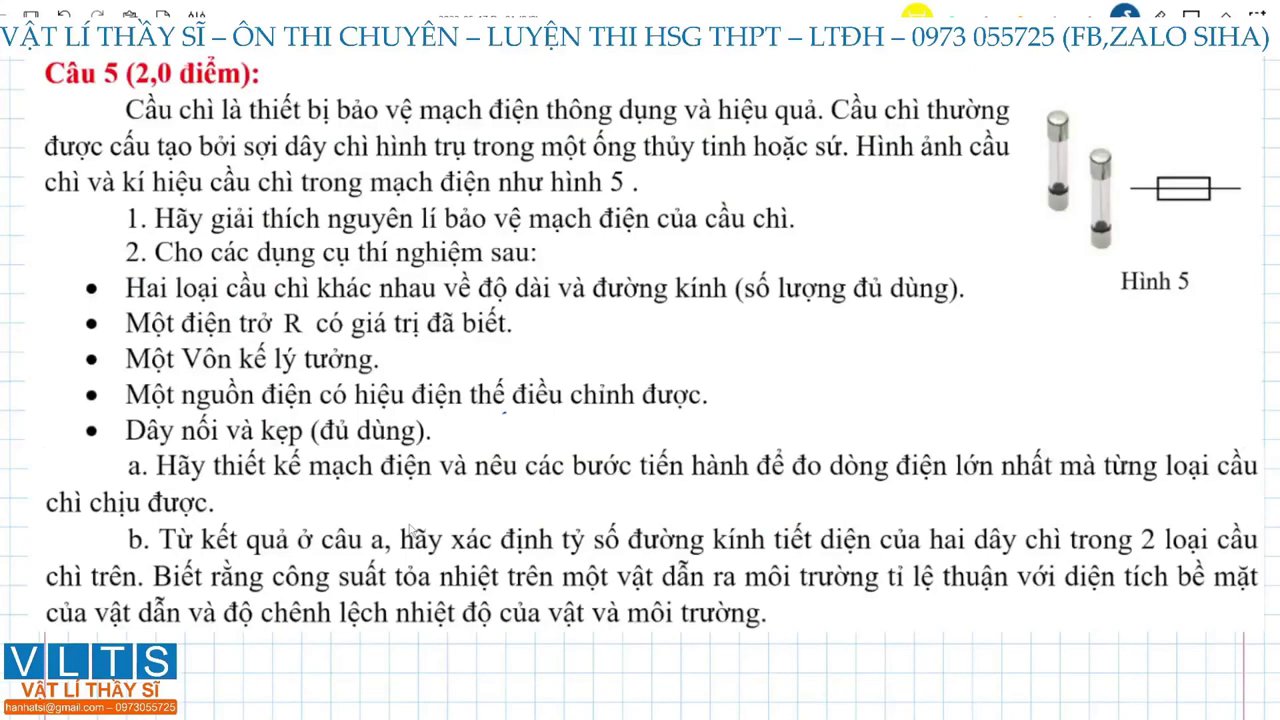 Một cầu chì ống trụ với hai đầu kim loại và lớp vỏ thủy tinh hoặc sứ bên ngoài.