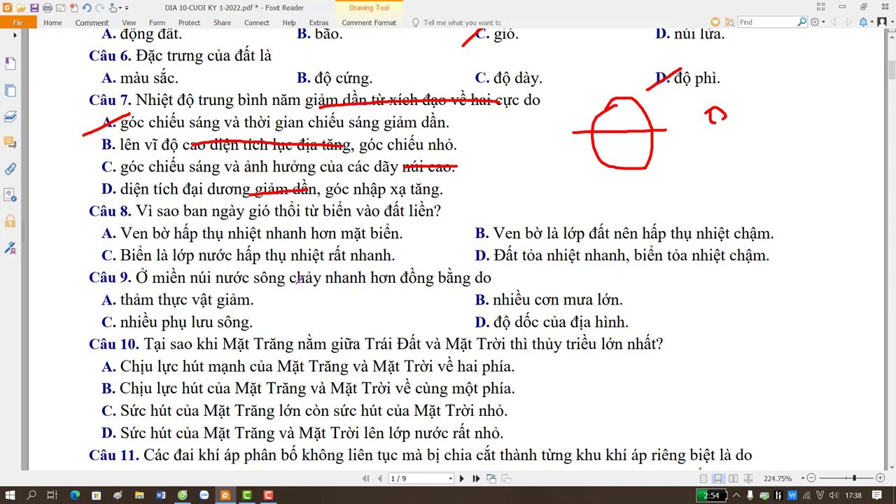 Hình ảnh minh họa gió biển và gió đất với mũi tên chỉ hướng gió.